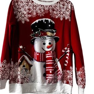 Akivide XL Christmas snowman crewneck long sleeve shirt